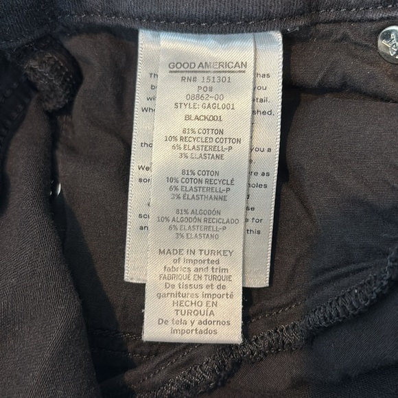 Good American Good Legs Skinny Jeans Women’s Size 8 in Black - Picture 6 of 12